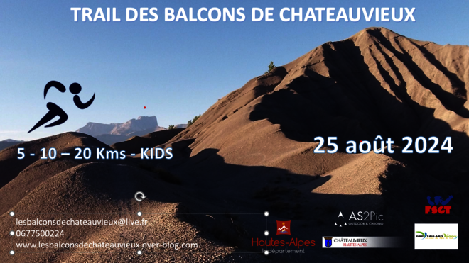 Trail des Balcons de Châteauvieux Le 25 août 2024